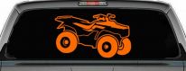 Four Wheeler Car Truck Window Vinyl Decal Sticker (Orange)