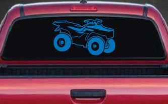 Four Wheeler Car Truck Window Vinyl Decal Sticker (Sky Blue)