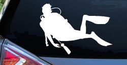 Diver Sports Car or Truck Window Decal Sticker