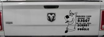 Scooby Doobie Doo Funny Car or Truck Window Decal Sticker (Black)