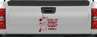 Scooby Doobie Doo Funny Car or Truck Window Decal Sticker (Burgundy)