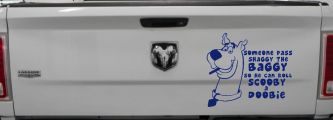 Scooby Doobie Doo Funny Car or Truck Window Decal Sticker (Navy)