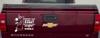 Scooby Doobie Doo Funny Car or Truck Window Decal Sticker (White)