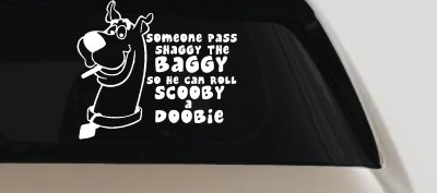 Scooby Doo,Doobie Doo,Funny Decal,Car Sticker,Truck Decal,Window Vinyl,Cartoon Decal,Dog Sticker,Mystery Machine,Fun Auto Decal,Vehicle Graphic,Retro Cartoon,Auto Accessory