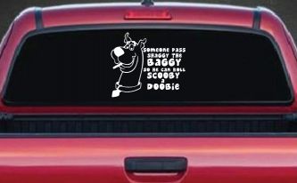 Scooby Doobie Doo Funny Car or Truck Window Decal Sticker