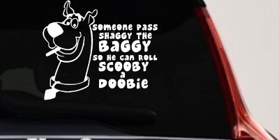 Scooby Doo,Doobie Doo,Funny Decal,Car Sticker,Truck Decal,Window Vinyl,Cartoon Decal,Dog Sticker,Mystery Machine,Fun Auto Decal,Vehicle Graphic,Retro Cartoon,Auto Accessory