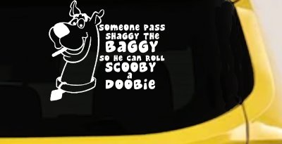 Scooby Doo,Doobie Doo,Funny Decal,Car Sticker,Truck Decal,Window Vinyl,Cartoon Decal,Dog Sticker,Mystery Machine,Fun Auto Decal,Vehicle Graphic,Retro Cartoon,Auto Accessory