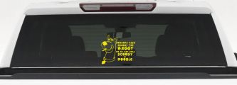 Scooby Doobie Doo Funny Car or Truck Window Decal Sticker (Yellow)