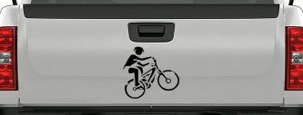 Mountain Bike Sports Car or Truck Window Decal Sticker (Black)