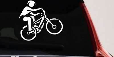 Mountain Bike Decal for Car Truck Window Vinyl Sticker Off Road Adventure