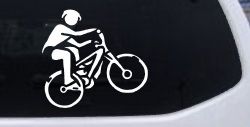 Mountain Bike Sports Car or Truck Window Decal Sticker