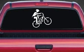 Mountain Bike Sports Car or Truck Window Decal Sticker