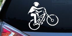 Mountain Bike Sports Car or Truck Window Decal Sticker