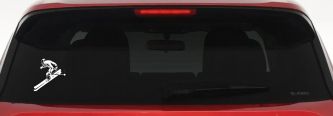 Awesome Skier Car Truck Window Vinyl Decal Sticker Sports Decor (White)