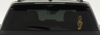 Music Note Car or Truck Window Decal Sticker (Gold)