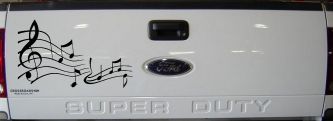 Music Scales Car or Truck Window Decal Sticker (Black)