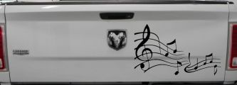 Music Scales Decal Car Truck Window Sticker Vinyl Auto Accessory (Matte Black)