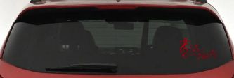 Music Scales Car or Truck Window Decal Sticker (Red)
