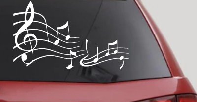 Music Scales Decal Car Truck Window Sticker Vinyl Auto Accessory