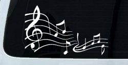 Music Scales Car or Truck Window Decal Sticker