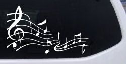Music Scales Car or Truck Window Decal Sticker