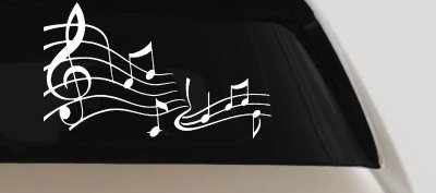 Music Scales Decal Car Truck Window Sticker Vinyl Auto Accessory
