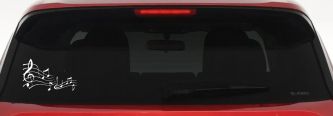 Music Scales Car or Truck Window Decal Sticker (White)