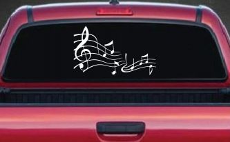 Music Scales Car or Truck Window Decal Sticker