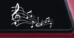 Music Scales Car or Truck Window Decal Sticker