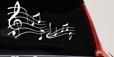 Music Scales Decal Car Truck Window Sticker Vinyl Auto Accessory