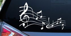 Music Scales Car or Truck Window Decal Sticker