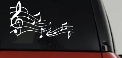 Music Scales Decal Car Truck Window Sticker Vinyl Auto Accessory