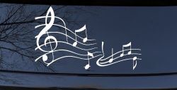 Music Scales Car or Truck Window Decal Sticker