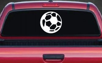 Soccer Ball Sports Car or Truck Window Decal Sticker