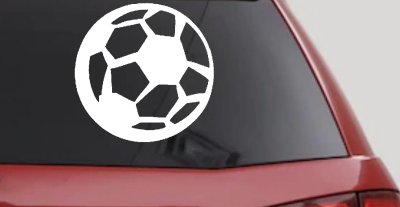 Soccer Ball Vinyl Decal for Car Truck & Window