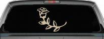 Rose Girlie Car or Truck Window Decal Sticker (Desert Sand)