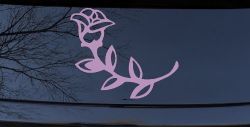 Rose Girlie Car or Truck Window Decal Sticker (Lilac)