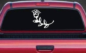 Rose Girlie Car or Truck Window Decal Sticker