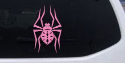 Spooky Spider Car Truck Window Decal Vinyl Sticker Fun Design (Pink)