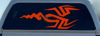 Tribal Scorpion Car Truck Window Decal Sticker Vinyl Graphic (Orange Red)
