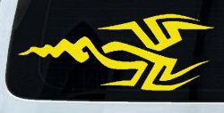 Tribal Car or Truck Window Decal Sticker (Yellow)