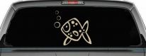Cute Fish Animals Car or Truck Window Decal Sticker (Desert Sand)