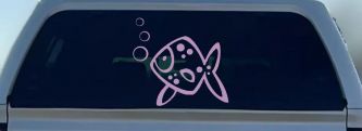 Cute Fish Animals Car or Truck Window Decal Sticker (Lilac)