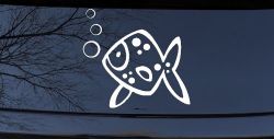 Cute Fish Animals Car or Truck Window Decal Sticker