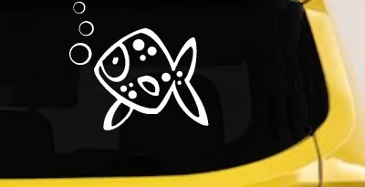 Cute Fish Car Window Decal Sticker Animal Vinyl for Truck or Auto