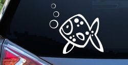 Cute Fish Animals Car or Truck Window Decal Sticker