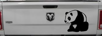 Panda Bear Car or Truck Window Decal Sticker (Black)