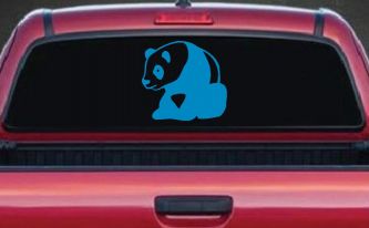 Panda Bear Car or Truck Window Decal Sticker (Blue)
