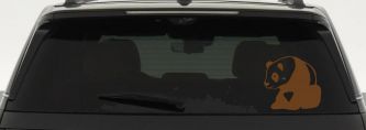 Panda Bear Car or Truck Window Decal Sticker (Copper)