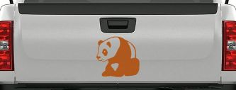 Panda Bear Car or Truck Window Decal Sticker (Nut Brown)